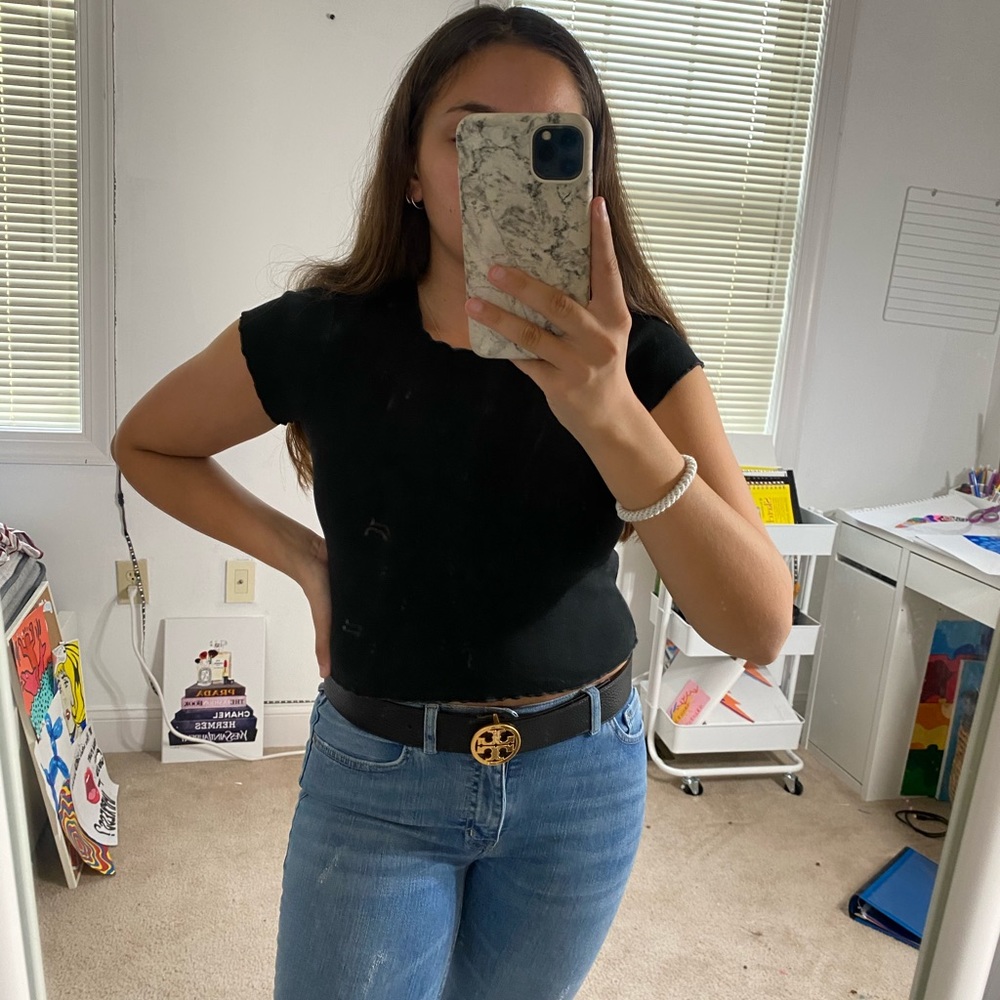Brandy Melville Black Crop Top